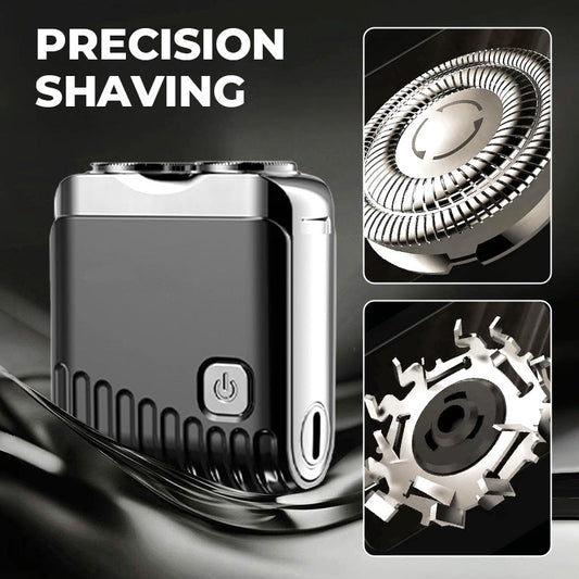 💈 ¡Segunda unidad a mitad de precio! ✨ Mini Afeitadora Eléctrica para Hombres - 3 Cabezales Flotantes y Diseño Impermeable para un Afeitado Suave y Preciso 🔋🌀