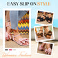 👡 LIMITED-TIME 50% OFF! 🎀 Soft Sole Casual Flat Beach Sandals – Bow Detail, Ultra Comfort, Breathable 🌴
