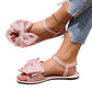 👡 LIMITED-TIME 50% OFF! 🎀 Soft Sole Casual Flat Beach Sandals – Bow Detail, Ultra Comfort, Breathable 🌴
