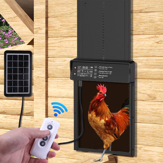 🐓 LIMITED TIME 60% OFF! ☀️ Solar Automatic Chicken Coop Door – Remote Control, Built-in Alarm, Anti-Pinch Safety 🔐