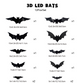 🦇Spooky 3D Bat LED Wall Light, Halloween Indoor Outdoor Wall Decoration Light👻