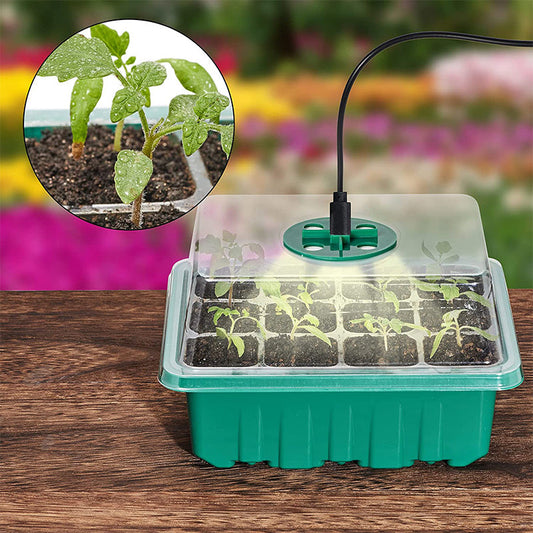 💎 40% OFF! 💎 Seed Starter Trays with Grow Light – Adjustable Humidity, Transparent Cells & Full-Spectrum Lighting for Faster Germination 🌱💡