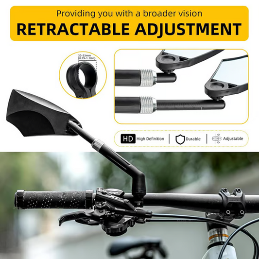 💎 50% OFF! 💎 360° Adjustable Handlebar Bike Mirror – Wider View, Full Rotation & Enhanced Safety 🚴‍♂️