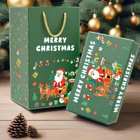 Caja de regalo navideña plegable y rebotadora única