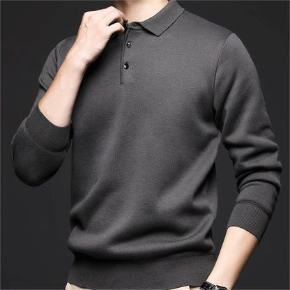 Elección de regalo: suéter grueso acolchado con solapa de invierno para hombre