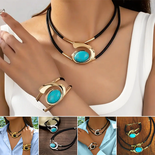 🔥¡Cuanto más compres, menos pagas!🔥Conjunto de collar y pulsera vintage boho