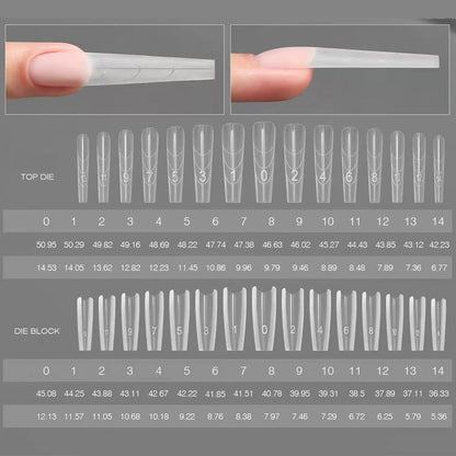 Formularios para extensiones de uñas sin bandeja de papel