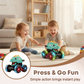 🦖 ¡50% DE DESCUENTO! ✨ Coche de Juguete Dinosaurio Press & Go - Luces y Sonidos con Movimiento Automático para Niños Pequeños 🎮🚗