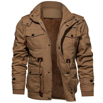 Elegante y Acogedor ❄️! Chamarra Militar de Algodón para Hombre - Ajuste con Cordón, Ideal para Regalo