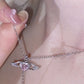 👼 2026 Sale — Over 44,000 Sold!✨ Pink Angel Wings Necklace – Movable Wing Design 💘