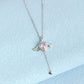 👼 2026 Sale — Over 44,000 Sold!✨ Pink Angel Wings Necklace – Movable Wing Design 💘