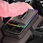 🚗 50% DE DESCUENTO! ✨ Caja de Almacenamiento para Reposabrazos con Luz LED Ambiental - Organizador Multifunción con Puerta Deslizante para Automóvil 🔌📦