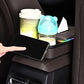 🚗 50% DE DESCUENTO! ✨ Caja de Almacenamiento para Reposabrazos con Luz LED Ambiental - Organizador Multifunción con Puerta Deslizante para Automóvil 🔌📦