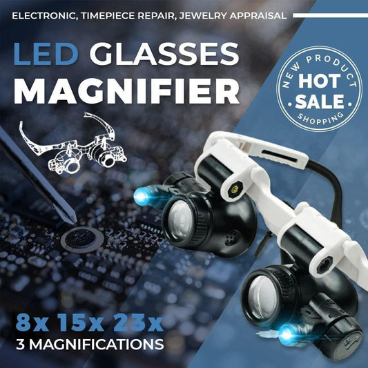 🔥 ¡Oferta relámpago: 60% de descuento + más ahorros por volumen! Lupa LED para Gafas（8x ,15x ,23x）