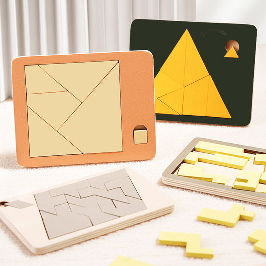 🧩 ¡33% DE DESCUENTO! ✨ Rompecabezas de madera Tangram - 7 formas geométricas clásicas para desarrollar la creatividad y la lógica de los niños 🔺🔷