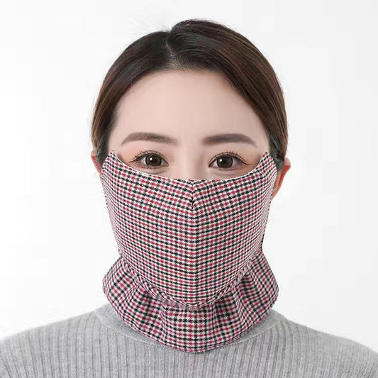 💥 ¡COMPRA 2 Y LLÉVATE 3!🔥 Mascarilla facial tipo polaina para el cuello de algodón a cuadros