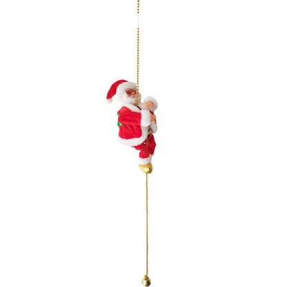 🎁Christmas Sale 50% OFF🎅Electric Fireplace Climbing Santa Claus Musical Toys🎄