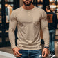 💎 50% OFF! 💎 Men’s Slim Fit Henley Long Sleeve T-Shirt – Breathable, Refined & Perfect for Layering 👔👕