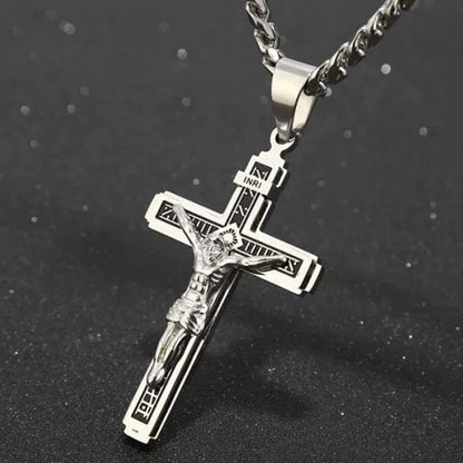 ⛪ LIMITED-TIME 50% OFF! ✨ Delicate Cross Necklace – Stainless Steel, Timeless, Elegant ⭐