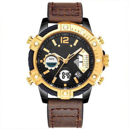 ⌚ LIMITED‑TIME 50% OFF! ⚡Multifunctional Dual Display 3ATM Waterproof Men's Quartz Sports Watch – Rugged, Stylish, Practical ✨