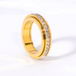 🎉 2026 Sale — Over 39,000 Sold! 💍 Titanium Steel Rotatable Spinner Ring with Zirconia – Stress-Relief & Sparkle ✨