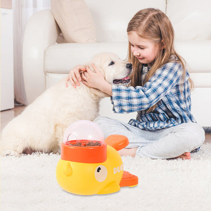 🐾 LIMITED-TIME 50% OFF! ✨ 2-in-1 Interactive Pets Puzzle Toy & Feeder – Duck Design, Treat Dispenser, Non-Slip Base 🦆