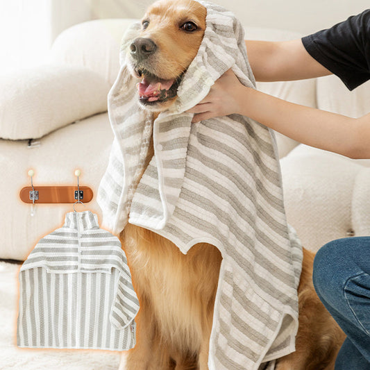 🐕 LIMITED-TIME 28% OFF! 🛁 Soft Absorbent Dog Bathrobe – Quick-Dry, Antibacterial, Hypoallergenic ✨