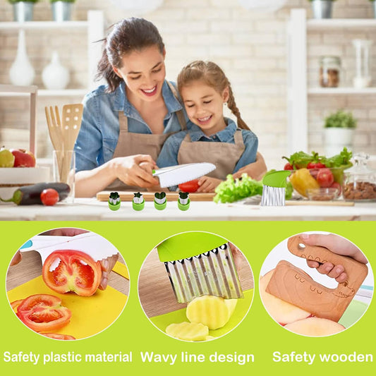 🍳 LIMITED-TIME 50% OFF! 👶 Montessori Kitchen Set for Kids – Safe Knives, Cutting Board, Fun Cookie Cutters 🥕
