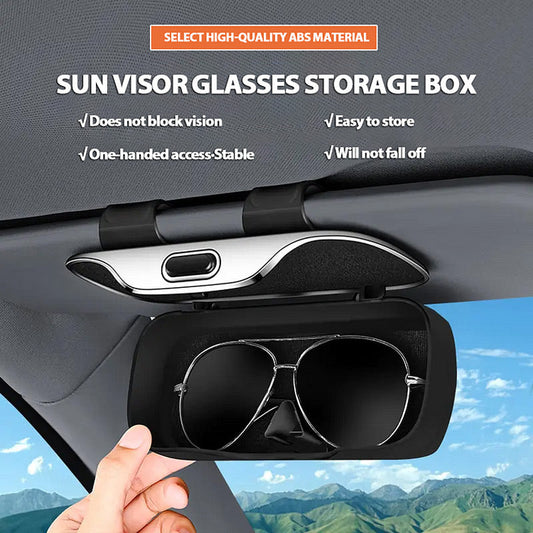 🕶️ LIMITED-TIME 50% OFF! ✨ Car Glasses Storage Box – One-Touch Open, Thickened, Universal 📦