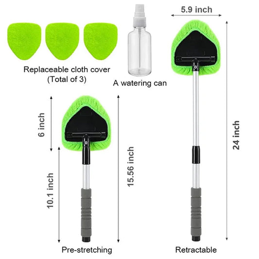 🧽 LIMITED-TIME 50% OFF! ✨ Windshield Cleaning Tool – Extendable Handle, 180° Rotating Head ✨