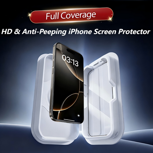 📢📢50% OFF! Full Coverage HD & Anti-Peeping iPhone Screen Protector – Shatterproof, Bubble-Free in 10 Sec & Privacy Guaranteed! 🔒📱
