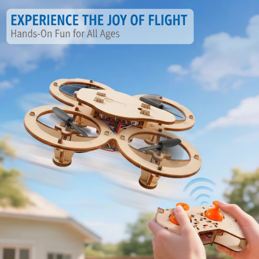 ✈️ LIMITED-TIME 47% OFF! 💥 DIY Wooden Drone Building Kit – Altitude Hold, STEM Learning, Family Fun ✨