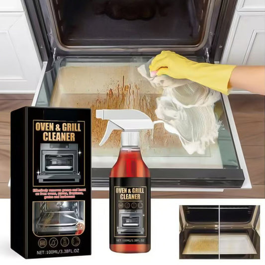 🧽 LIMITED-TIME 50% OFF! ✨ Oven & Grill Cleaning Spray 100ml – Powerful Degreaser, Odor Eliminator, 5-Minute Action 🍳