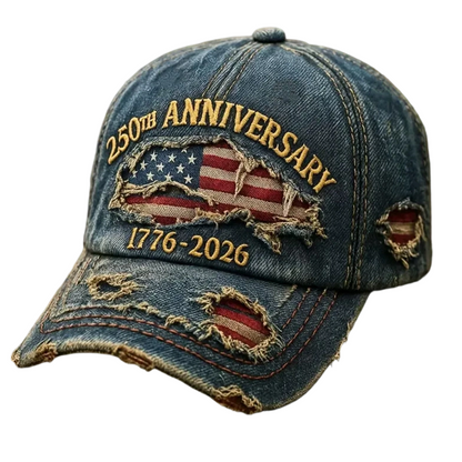 🧢 LIMITED-TIME 50% OFF! 🎆 250th Anniversary Distressed Baseball Cap – Vintage Style, Adjustable & Patriotic Commemorative 🇺🇸