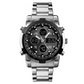 📢📢50% OFF !! ⏰ Men's Waterproof Military Analog-Digital Watch – Bold 48mm Dial, Multi-Function Display & Stainless Steel Strap 🕒 waterproof
