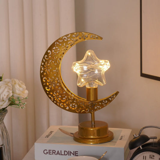 📢📢50% OFF! 🌙✨ Decorative LED Moon Light Table Lamp – Realistic Lunar & Star Design with Warm Golden Glow for Bedrooms, Desks & Dreamy Spaces!