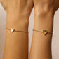 ❤️ LIMITED-TIME 50% OFF! ✨ Matching Heart Bracelet Set – 2PCS, Stainless Steel, Adjustable, Gift 🎁