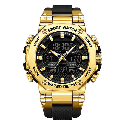 🔥 60% OFF! ⏰ Men's Multifunction Waterproof Luminous Watch – Dual Display, 50M Water Resistance & Glow-in-the-Dark Readability 🌙⌚