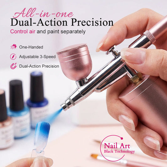 🔥 55% OFF! ⏰ Cordless Airbrush Kit with Compressor for Makeup – Adjustable Pressure, Dual-Action Control & Portable Design 🌟🎨