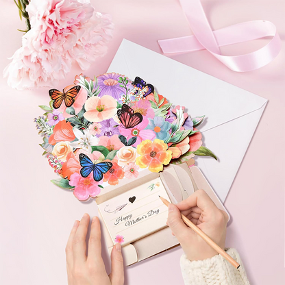 🎉🎁 50% off 3D Pop-Up Musical Flower Bouquet Card with Lights