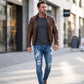 💎 50% OFF! 💎 Stylish Distressed Skinny Jeans for Men – Slim Tapered Fit, Breathable Cotton & Edgy Ripped Details 👖🔥