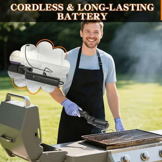 💎 50% OFF THE CORDLESS BBQ BRUSH! 💎 2600mAh Battery, Rotating Head & Ergonomic Grip for Effortless Grill Cleaning ✨