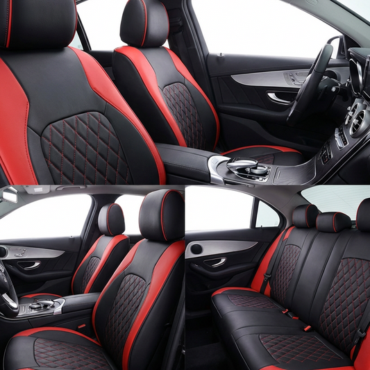 🚗 50% OFF! 9-Piece Universal Car Seat Cover Set – Premium Faux Leather, Airbag Safe & Quilted Elegance 💺