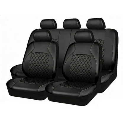 🚗 50% OFF! 9-Piece Universal Car Seat Cover Set – Premium Faux Leather, Airbag Safe & Quilted Elegance 💺