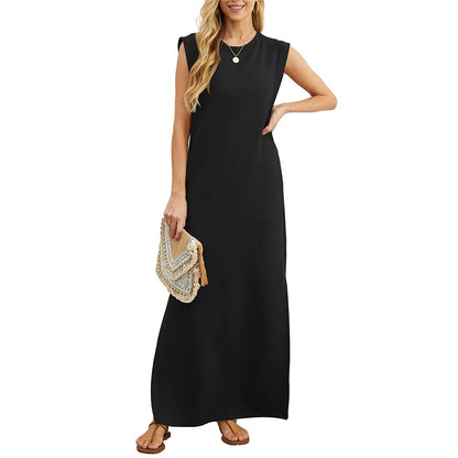 💎 -50% ON WRINKLE-FREE SUMMER DRESS! 💎 Breathable Cotton, Split Hem & Flowy Fit for Women👗☀️