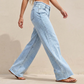 ✨🔥 60% di sconto! Jeans a vita alta e gamba larga con orlo sfilacciato – Silhouette allungata, look moderno e comfort tutto il giorno