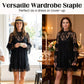 👗 LIMITED-TIME 50% OFF! ✨ Elegant Hollow-Out Lace Dress – Ruffle Sleeves, Flowy, Romantic 🌸