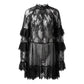👗 LIMITED-TIME 50% OFF! ✨ Elegant Hollow-Out Lace Dress – Ruffle Sleeves, Flowy, Romantic 🌸