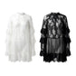 👗 LIMITED-TIME 50% OFF! ✨ Elegant Hollow-Out Lace Dress – Ruffle Sleeves, Flowy, Romantic 🌸