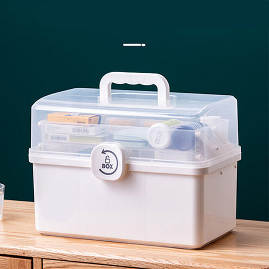 🎉52% OFF! 💊 Household Multi-Tier Large Capacity Medicine Box – Twist-to-Lock, 3-Tier Smart Organization! 🔒✨